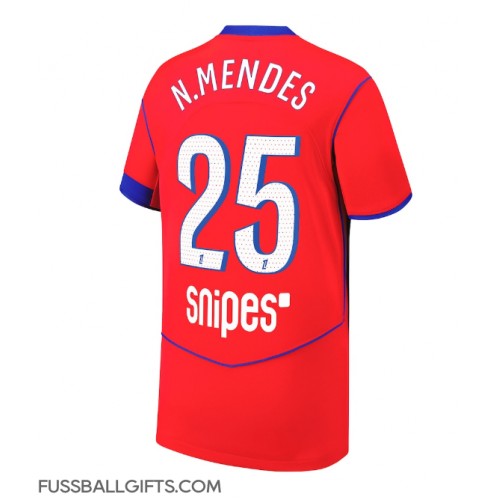 Paris Saint-Germain Nuno Mendes #25 Fußballbekleidung 3rd trikot 2025-26 Kurzarm